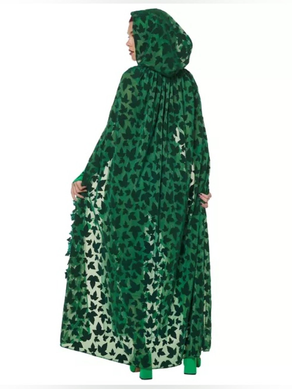 Official DC Comics Poison Ivy Hooded Cape Cloak Halloween Costume Adult Villain - Picture 4 of 8